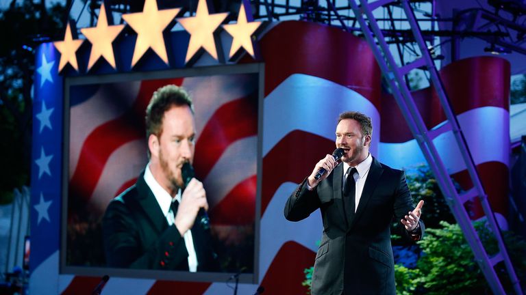 Singing at the National Memorial Day Concert in Washington in 2017