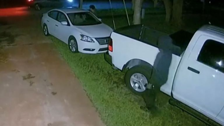 Vehicle theft suspects seen on police pilot&#39;s own doorbell camera
