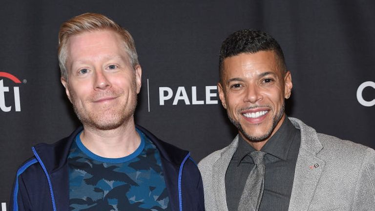 Anthony Rapp (L) and Wilson Cruz are the first married gay characters on Star Trek