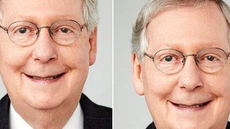 Twitter&#39;s cropping tool decided to show a picture of Mitch McConnell instead of Barack Obama: Pic: @bascule