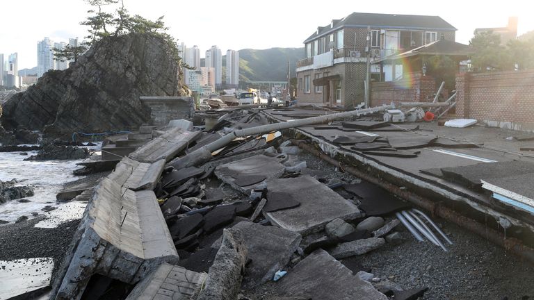 News without politics Best unbiased news Storm makes landfall in South Korea causes damage 