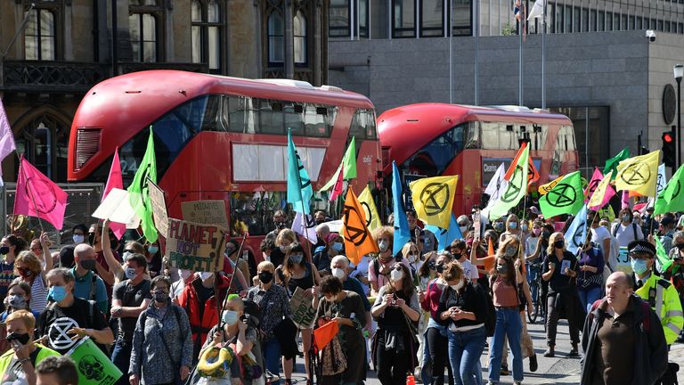 Activists converged onto Parliament Square on Tuesday