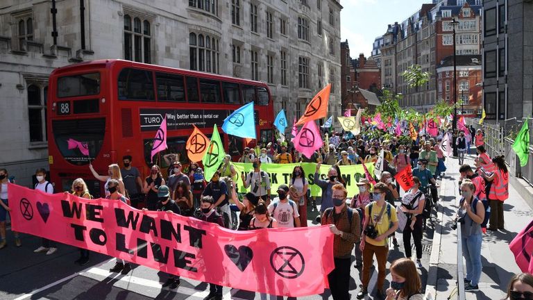 Several marches were organised to go ahead across central London on Tuesday