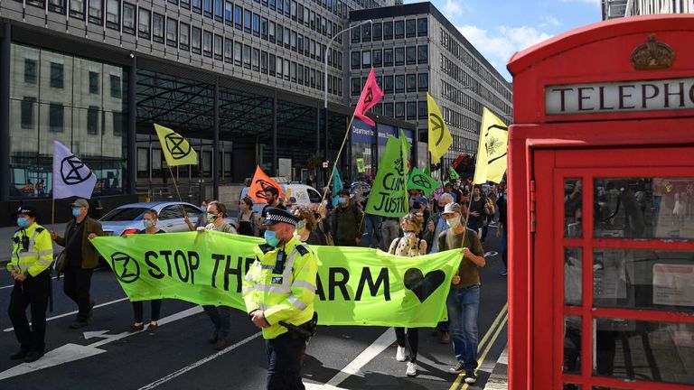 More than 1,000 protesters hit the streets of London
