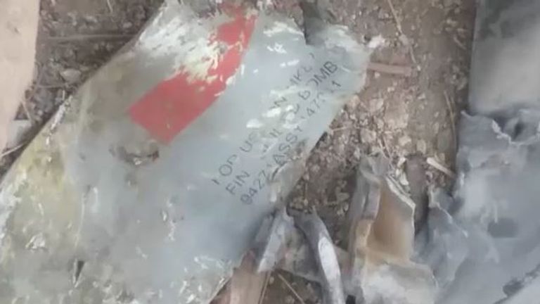 Fragments of the bomb and some of the shrapnel appeared to have identifying marks on them