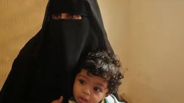 One of the three survivors, Nora Ali Muse&#39;ad Mujali, told Sky News she was breastfeeding her baby when the bomb landed