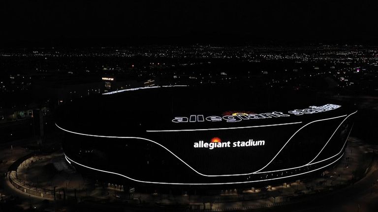Las Vegas Raiders Stadium At Night Video Watch Tv Show Sky Sports