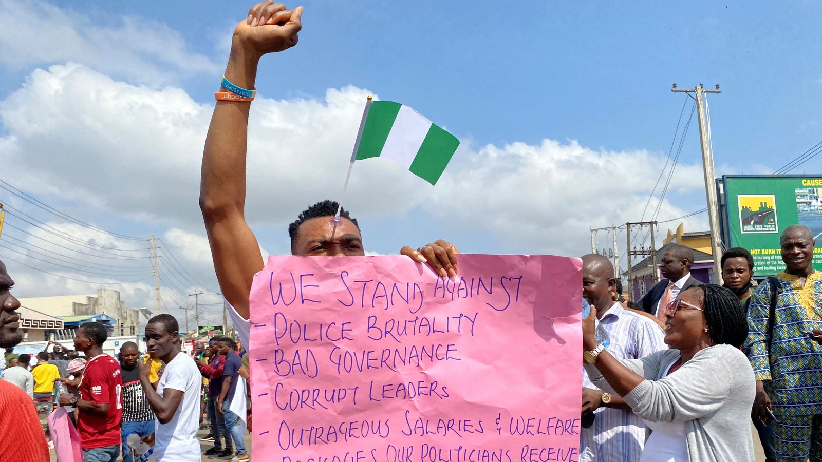 End SARS Nigerian forces 'open fire on protesters' in Lagos after 12