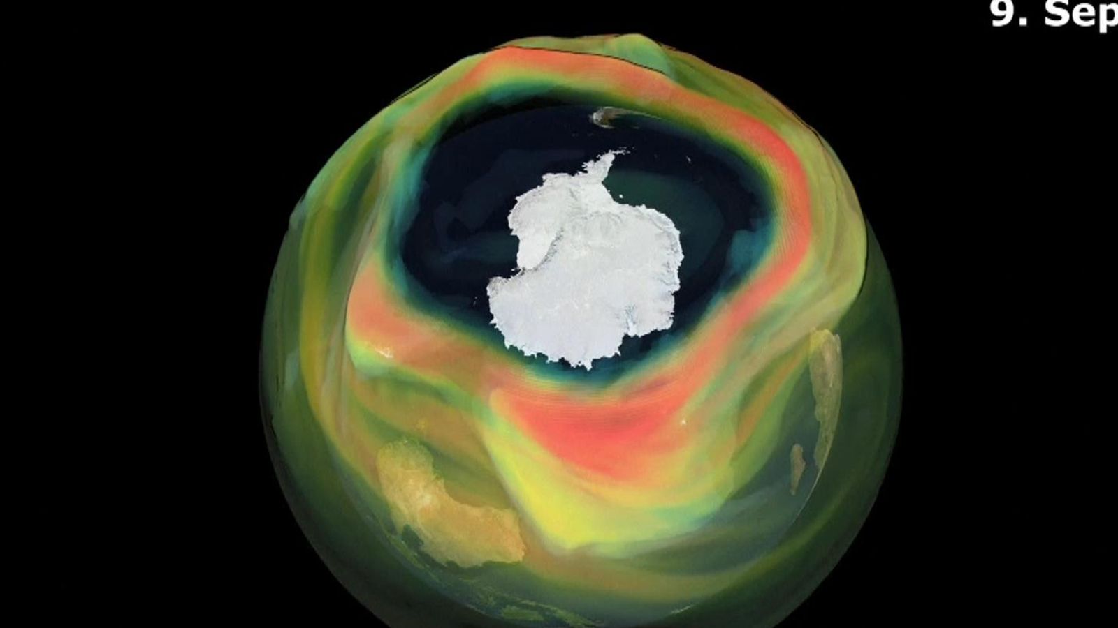 This is the ozone hole over Antarctica | World News | Sky News