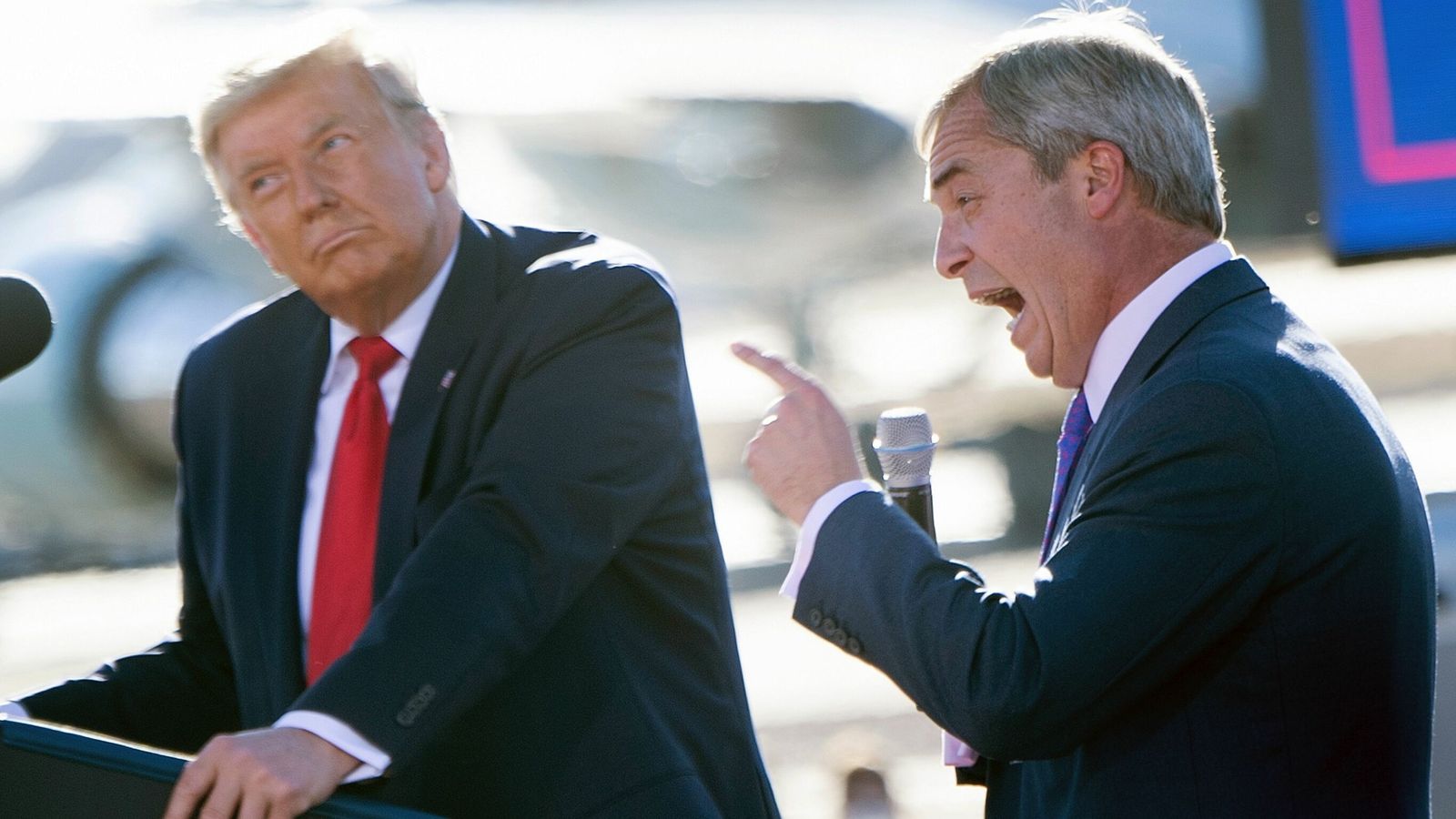 Farage Is Back As Trump's Warm Up Man! | News UK Video News | Sky News