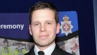 Det Sgt Nick Bailey spent two weeks in intensive care after the incident