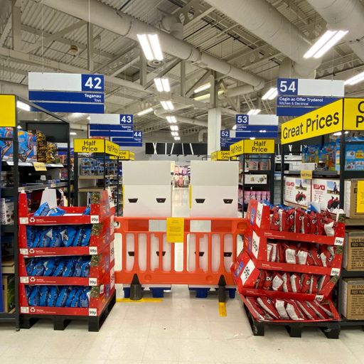 Supermarkets in Wales have cordoned off 'non-essential items' - shoppers are furious