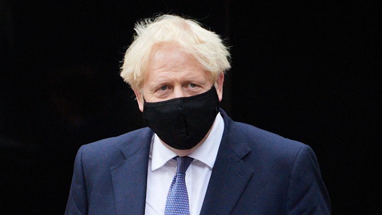 Prime Minister Boris Johnson during a visit to the headquarters of Octopus Energy in London.