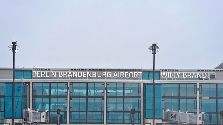 View of the main terminal of Berlin Brandenburg Airport Willy Brandt