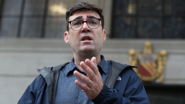 Greater Manchester mayor Andy Burnham said Westminster is treating the north with 'contempt'