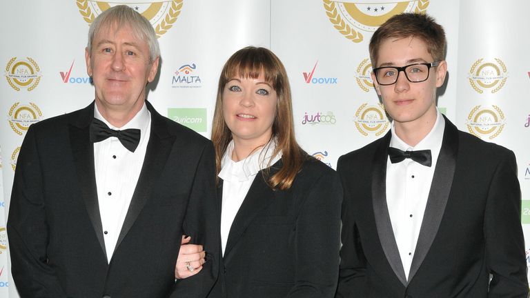 Nicholas Lyndhurst, Lucy Smith and Archie Lyndhurst in 2017. Pic: Can Nguyen/Shutterstock
