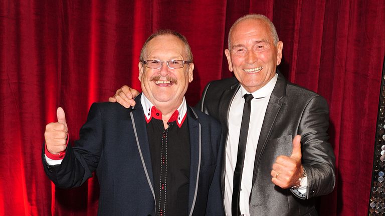 Ball (left) and Cannon arriving for the 2013 British Soap Awards