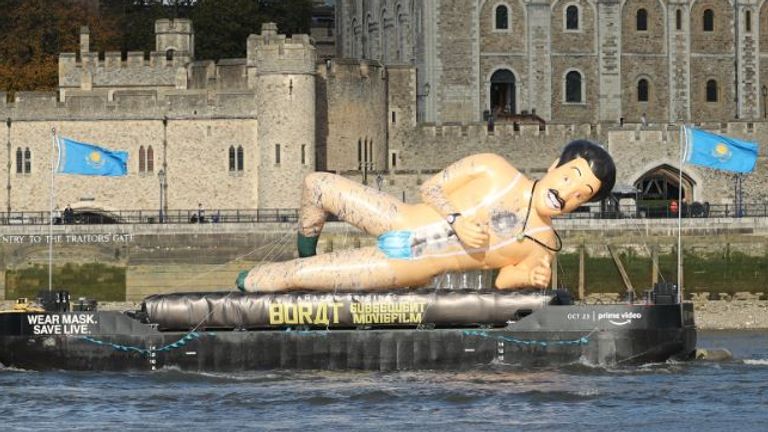 Just what 2020 needs - a giant, semi-naked Borat inflatable