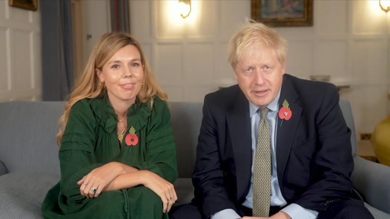 Carrie Symonds and Boris Johnson