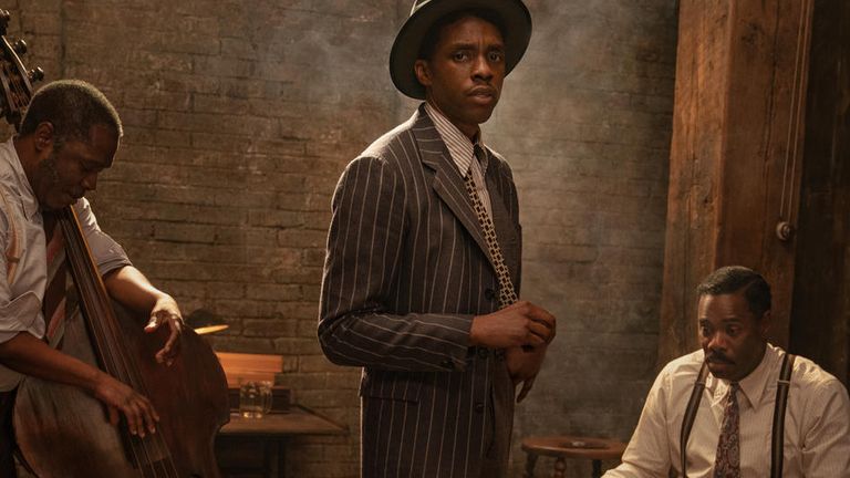 Chadwick Boseman pictured in his final role before his death. Pic: David Lee/Netflix