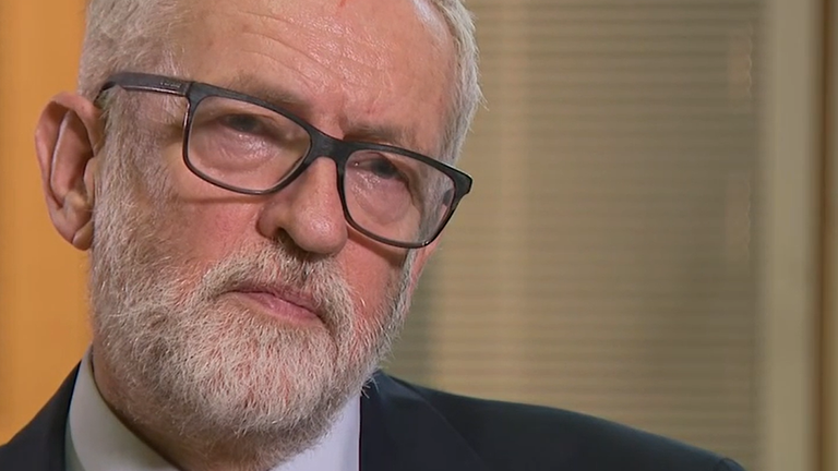 Former Labour leader Jeremy Corbyn was asked whether he was sorry and whether he would resign over the antisemitism report findings