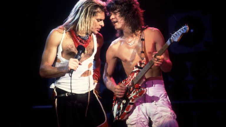 Eddie Van Halen and David Lee Roth in Chicago in November 1981
