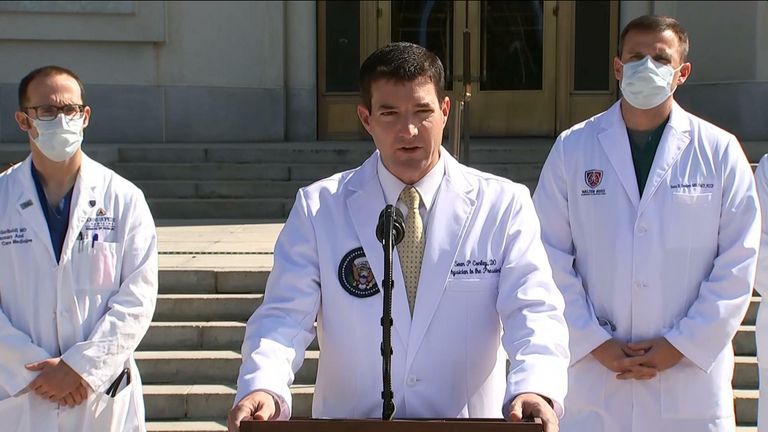 President Trump&#39;s doctors give an update on his condition on Sunday 4th October 2020