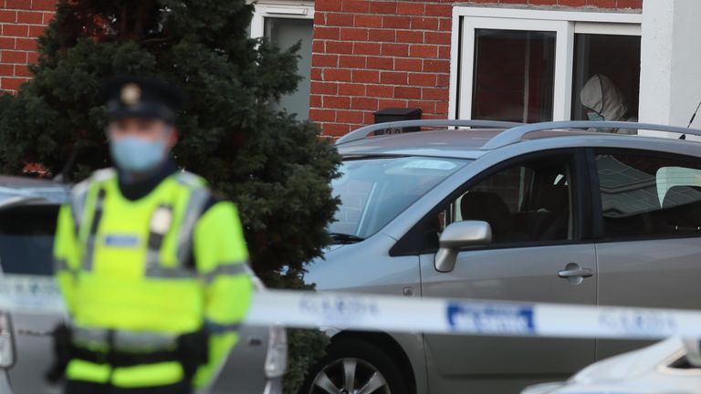 Officers at the scene in Llewellyn Court, Ballinteer, in south Dublin