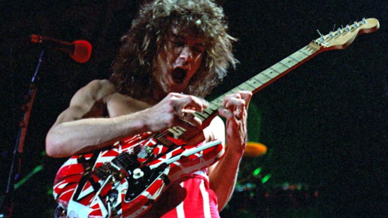 Eddie Van Halen in Madison Square Garden, New York, in October 1982