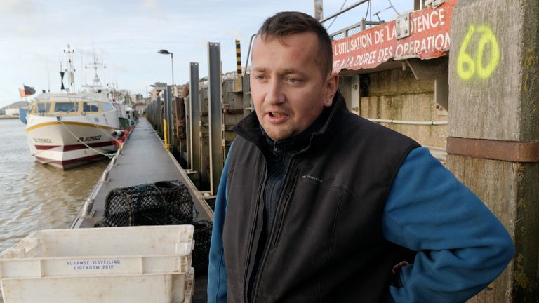 Fisherman Gaetan Delsart is worried about losing access to British fishing waters. 