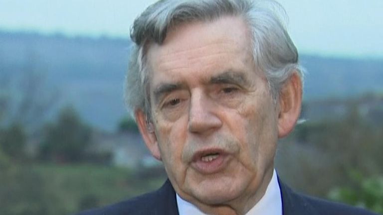 Former Prime Minister Gordon Brown told Sky News he thinks the government needs to offer more financial support to young people. 