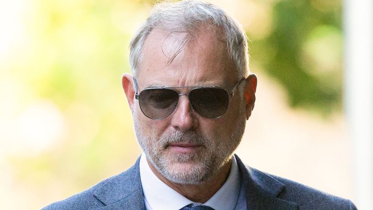 John Leslie at Southwark Crown Court in August. Pic: George Cracknell Wright/LNP/Shutterstock