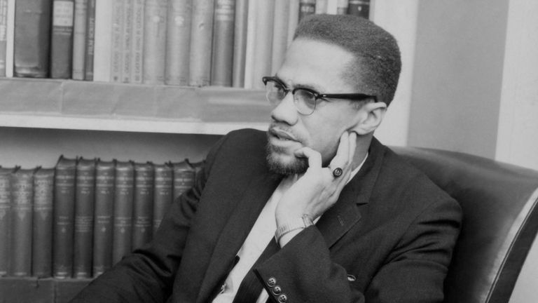 Malcolm X in London in 1964