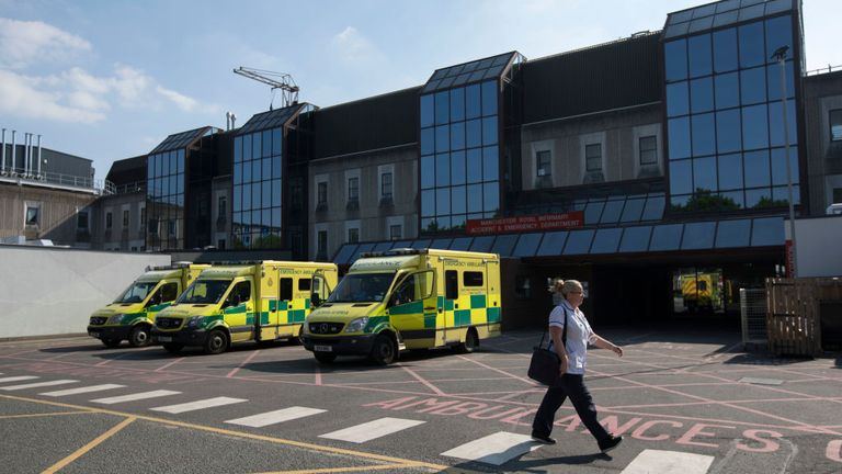 Manchester Royal Infirmary Hospital was at 87% capacity on Friday