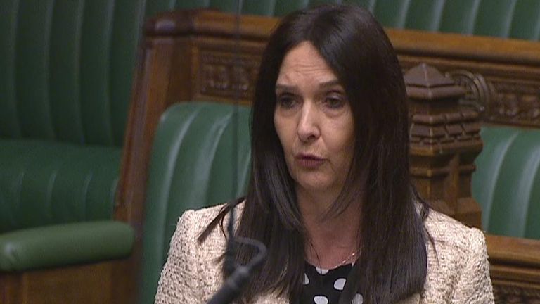 SNP MP Margaret Ferrier in the House of Commons on Monday during a debate on the coronavirus response