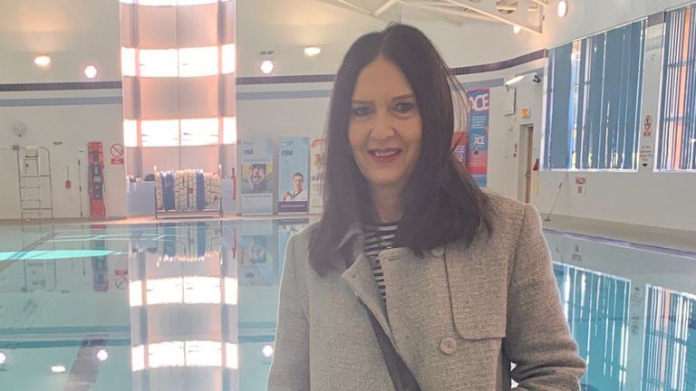 SNP MP Margaret Ferrier pictured during a visit to a leisure centre in her constituency