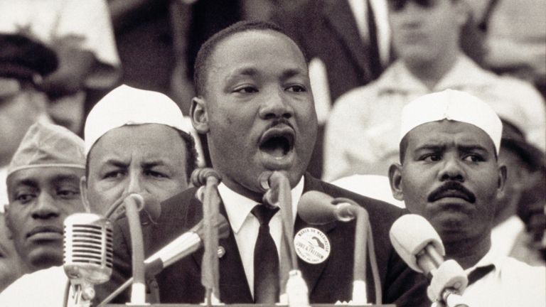 &#39;I have a dream&#39; : Martin Luther King Jr at the Lincoln Memorial on 28 August, 1963