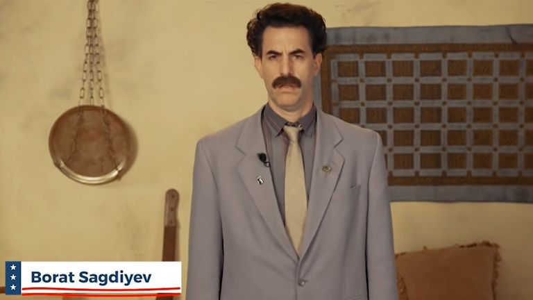 Borat. Pic: RepresentUs
