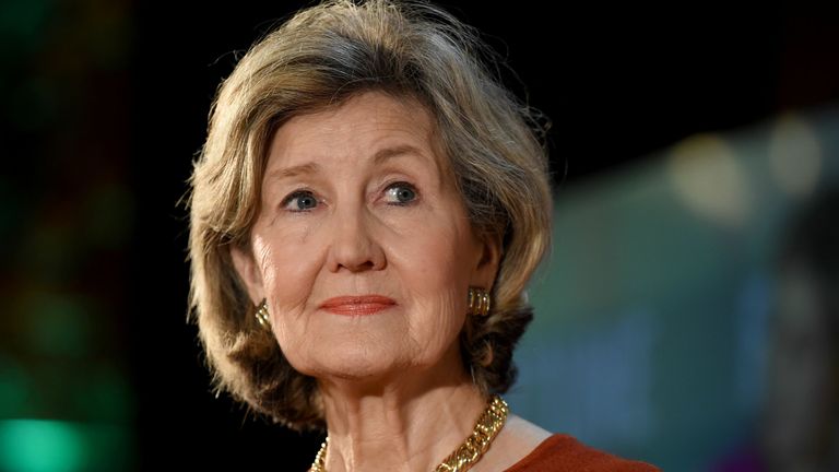 U.S. NATO Ambassador Kay Bailey Hutchison watches as she attends a session at the Global Fortune Forum event in Paris on November 18, 2019 (Photo by ERIC PIERMONT / AFP) (Photo by ERIC PIERMONT / AFP a via Getty Images)
