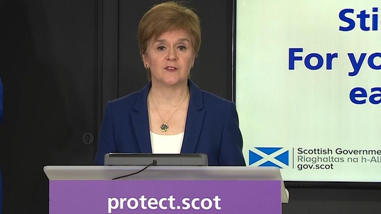 Nicola Sturgeon has announced a tier system will come into force in Scotland from 2 November