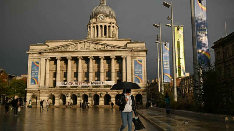 Nottingham has the highest rate of new cases in England