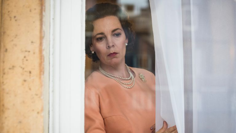 Olivia Colman as the Queen in The Crown. Pic: Netflix/Sophie Mutevelian
