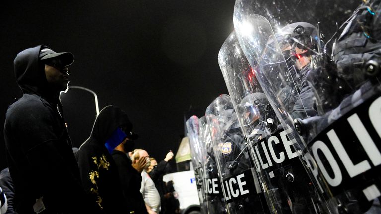 Protesters confront police on the second night of demonstrations