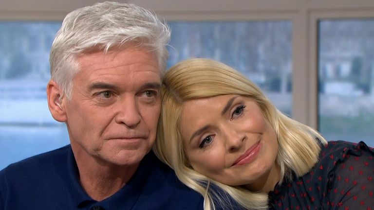 TV presenter Phillip Schofield with his friend and This Morning co-host Holly Willoughby