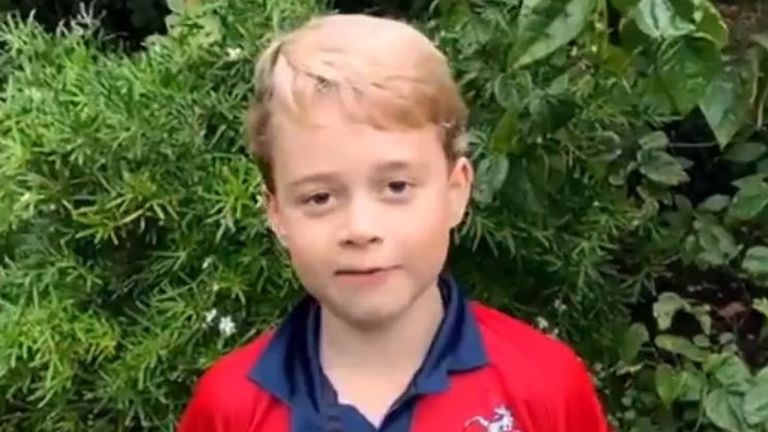 Prince George wanted to know which animals are going extinct. Pic: Kensington Royal