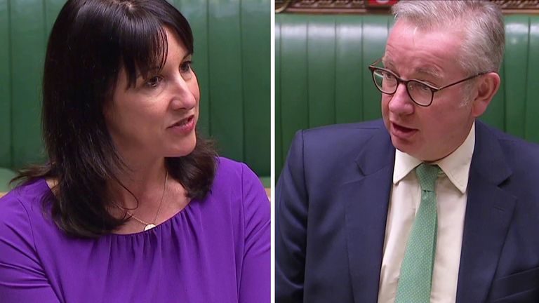 Cabinet Office minister Michael Gove clashes with his Labour shadow Rachel Reeves MP over &#39;no-deal&#39;