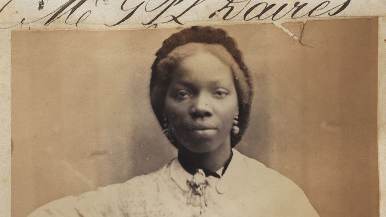     National Portrait Gallery of Sarah Forbes Bonetta, Queen Victoria's African goddaughter.  English Heritage displays a portrait of Bonetta, by artist Hannah Uzor, as part of a plan to present works by 