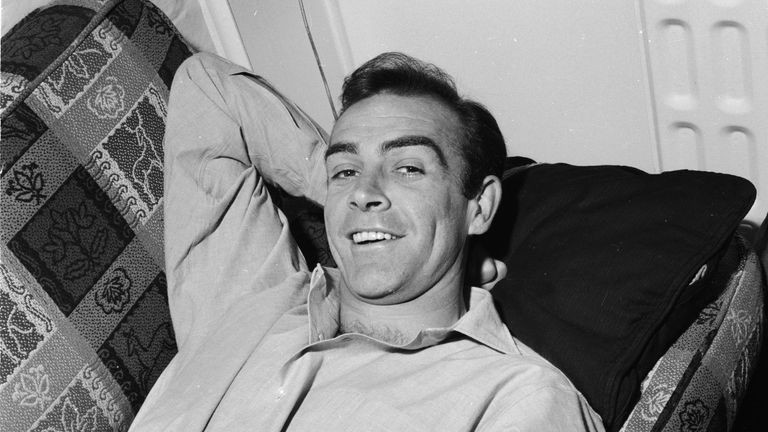 31st August 1962: Scottish actor Sean Connery, the new face of superspy James Bond, relaxes in his basement flat in London&#39;s NW8. (Photo by Chris Ware/Keystone Features/Getty Images)