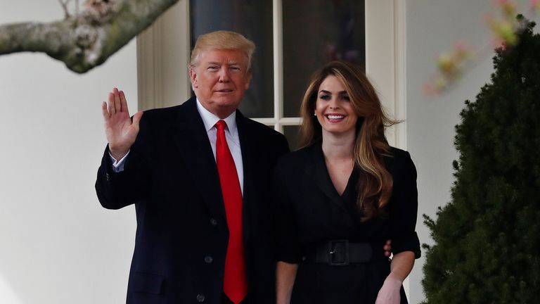 TRUMP WITH HOPE HICKS 29 MARCH 2018