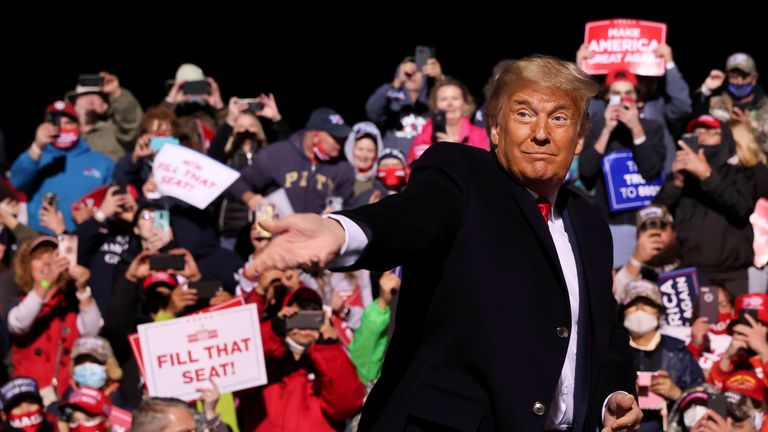 President Trump played to an enthusiastic audience in Johnstown, Pennsylvania